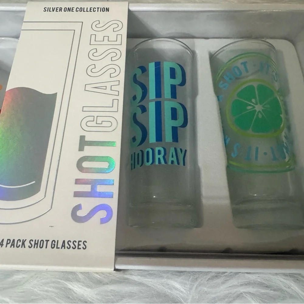 Happy Hour Silver One Collection shot glasses